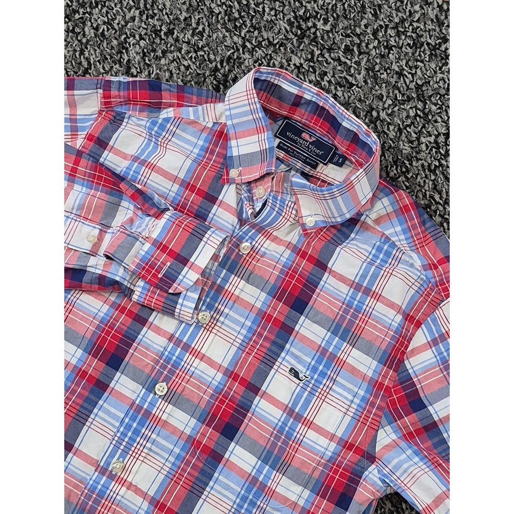 Vineyard Vines Shirt Mens‎ Small Long Sleeve Slim Fit Tucker Plaid Button Up
